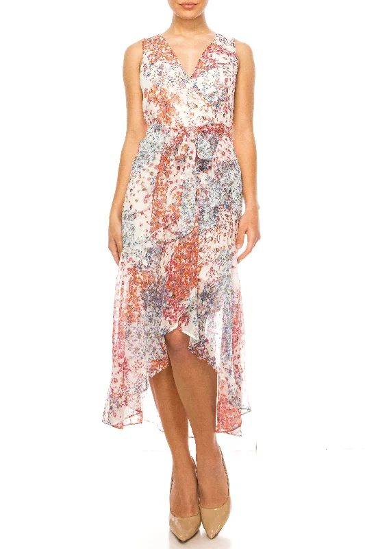 Women's Clothes And Garments Eclectic Style Wardrobe Maison Tara 91760M - Sleeveless High-Low Dress Women's Clothes And Garments Eclectic Style Wardrobe Maison Tara 91760M - Sleeveless High-Low Dress