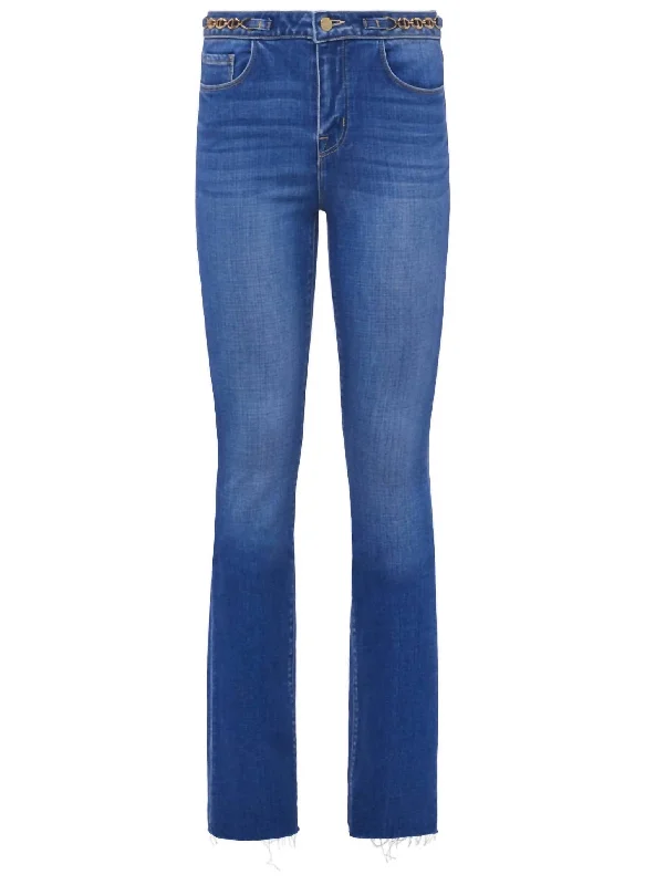 Women's Plus-Size Casual Outfit Grab Romantic Date - Night Styles Now Ruth High-Rise Straight Jean With Gold Chain In Blue Women's Plus-Size Casual Outfit Grab Romantic Date - Night Styles Now Ruth High-Rise Straight Jean With Gold Chain In Blue