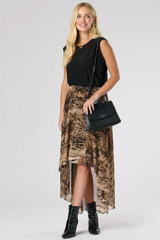 Women's Cozy Outfit For Lounging Additional Time-Limited Offers Saloos Double Layer High Low Hemline Skirt Women's Cozy Outfit For Lounging Additional Time-Limited Offers Saloos Double Layer High Low Hemline Skirt