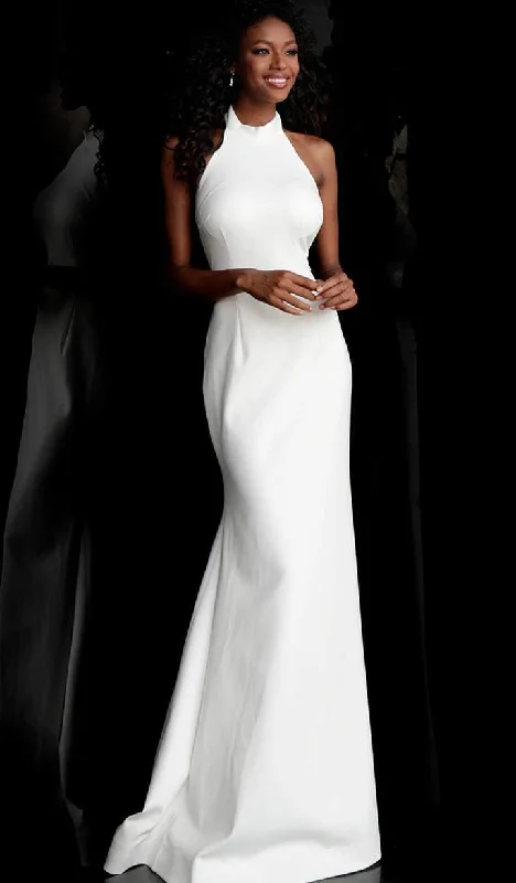 Women's Clothing And Garments Sets Trendsetting Threads Jovani - 67661SC Sleeveless High Halter Neck Trumpet Dress With Train Women's Clothing And Garments Sets Trendsetting Threads Jovani - 67661SC Sleeveless High Halter Neck Trumpet Dress With Train