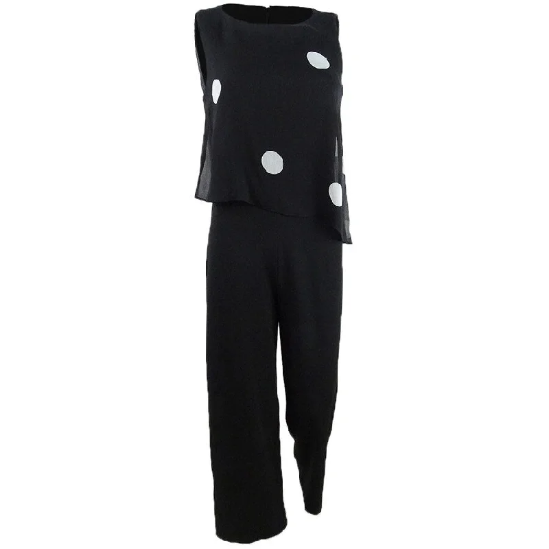 Fashionable Women's Outfit Special Offer For You DKNY Women's Sleeveless Jumpsuit W/Chiffon Overlay
