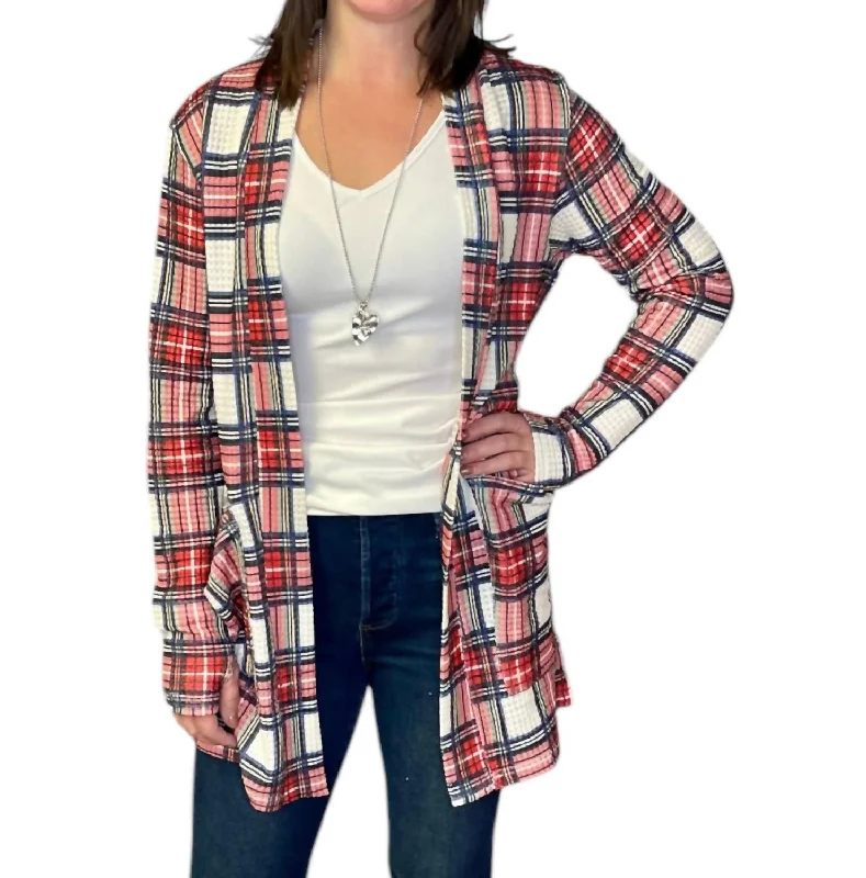 Women's Clothes For The Office Comfortable Clothes Lola Plaid Print Cardigan
