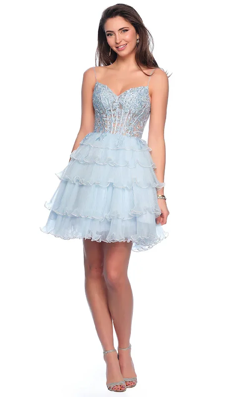 Women's Chic Outfit Hot Brand Discounts Dave & Johnny 11753 - Sleeveless Pleated Tier Cocktail Dress