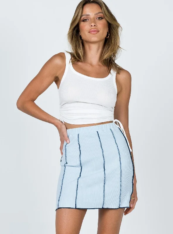 Plus-Size Women's Clothing Budget Friendly Nelle Mini Skirt Blue