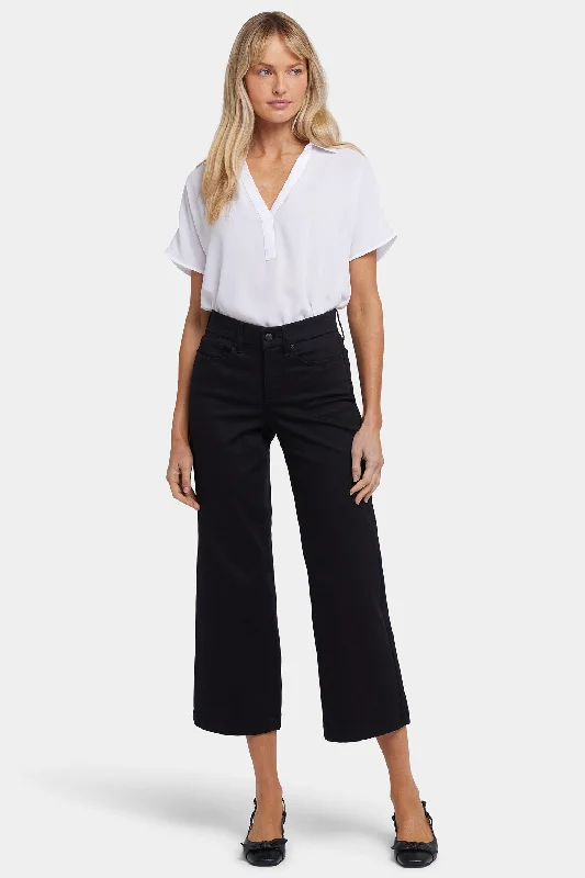 Timeless Women's Clothing Chic Style, Always In Vogue Waist-Match™ Teresa Wide Leg Ankle Jeans - Black Timeless Women's Clothing Chic Style, Always In Vogue Waist-Match™ Teresa Wide Leg Ankle Jeans - Black