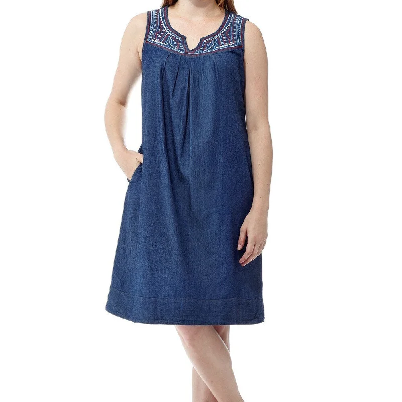 Women's Elegant Clothes Stylish Savings La Cera Women's Sleeveless Embroidered Dress