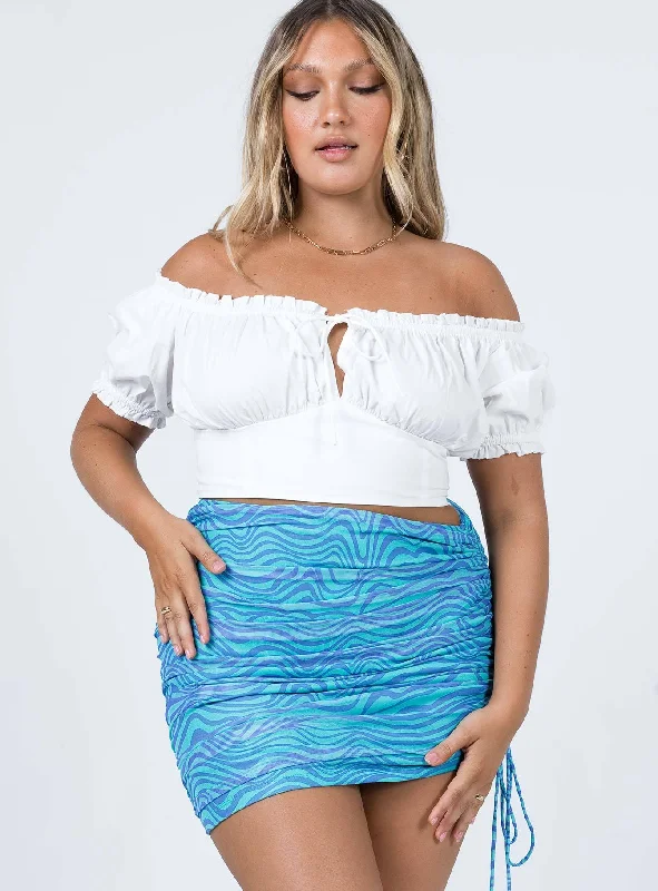 Women's Travel Apparel Limited Quantities Cinzia Mini Skirt Blue