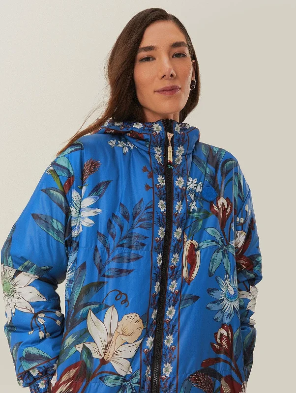 Women's Holiday Outfit Summer Deals Reversible Puffer Jacket in Cashew Mandala
