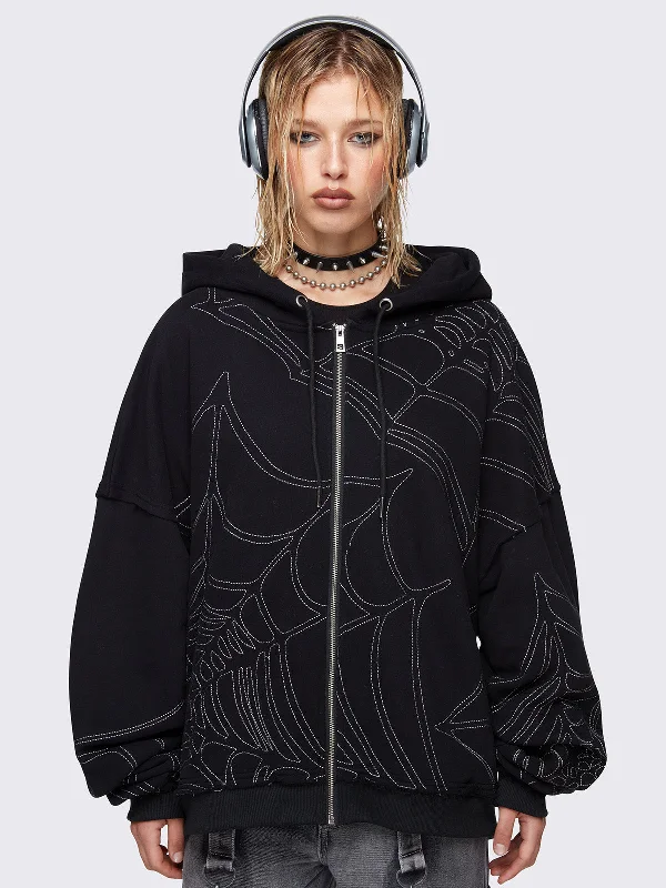 Women's Night-Out Clothes Spring Wardrobe Arachnid Zip Up Hoodie