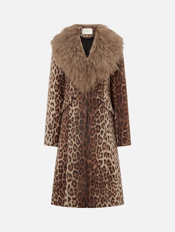 Women's Formal Event Outfit New Arrivals Naomi Coat in Leopard