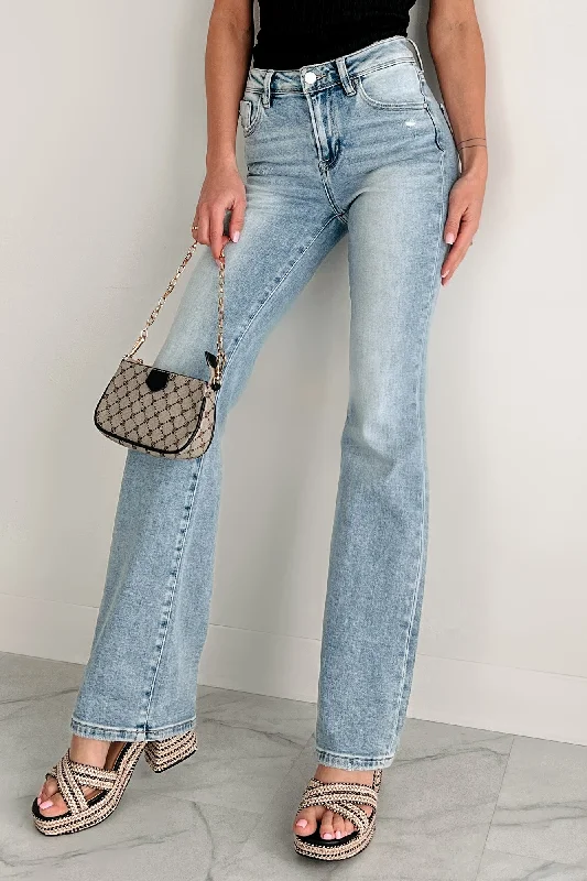 Elegant Women's Evening Garments The Good Stuff Axel High-Rise Bootcut Risen Jeans (Light) Elegant Women's Evening Garments The Good Stuff Axel High-Rise Bootcut Risen Jeans (Light)