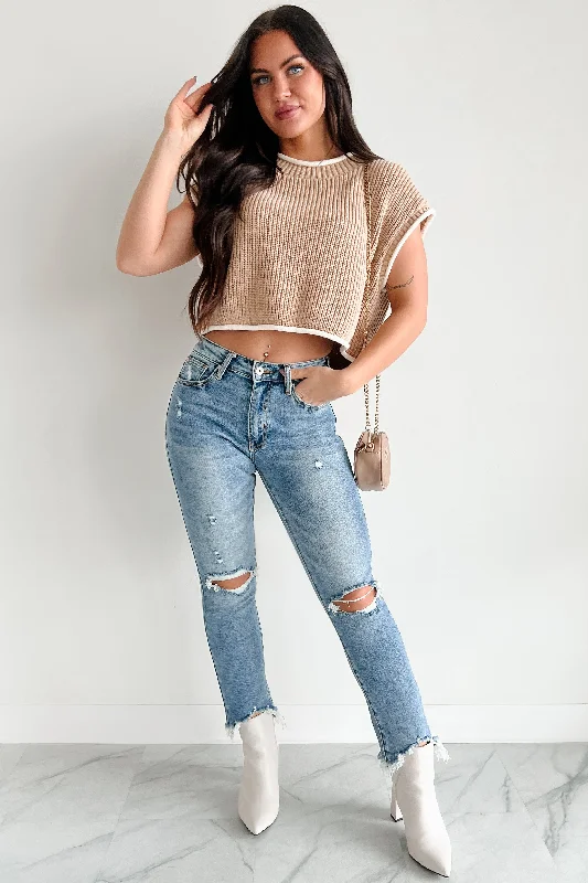 Fashion-Forward Women's Clothing Get The Latest Trends Tallie Mid Rise Distressed Slim Straight Special A Jeans (Medium Light) Fashion-Forward Women's Clothing Get The Latest Trends Tallie Mid Rise Distressed Slim Straight Special A Jeans (Medium Light)
