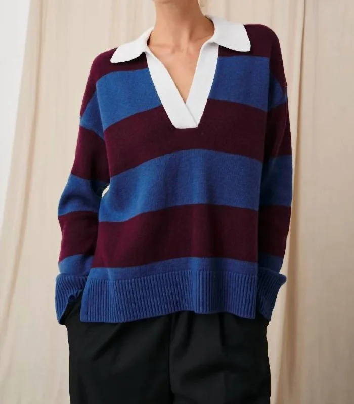 Women's Clothing For Everyday Wear Elegant Clothing Harris Sweater In Rugby Stripe