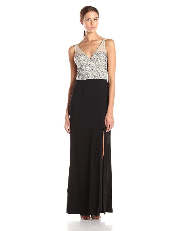 Women's Clothing For Outdoor Activities Big Savings Adrianna Papell - Sleeveless Sequined High Slit Dress 191919400SC