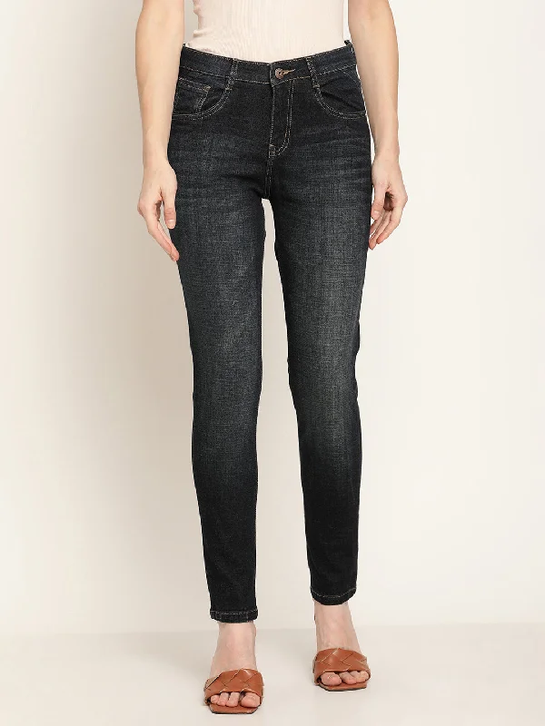Women's Travel Garments Stylish Savings Women's Casual Straight Fit Dirty Green Light Fade Mid rise Jeans