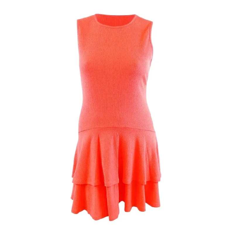 Casual Apparel For Women Stylish Basics MICHAEL Michael Kors Women's Crinkle Sleeveless Ruffle-Hem Dress (L, Sangria) Casual Apparel For Women Stylish Basics MICHAEL Michael Kors Women's Crinkle Sleeveless Ruffle-Hem Dress (L, Sangria)