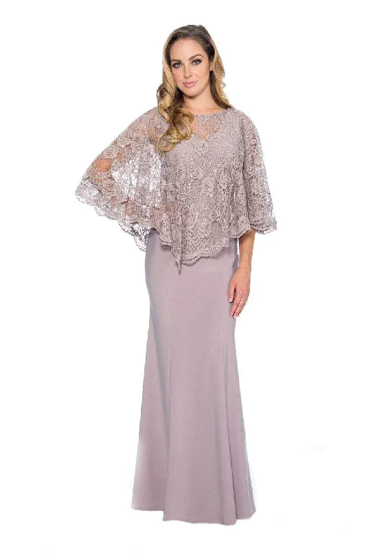 Women's Evening Clothing Seize Bargains Decode 1.8 - Lace Caped Sleeveless Mermaid Dress 184553SC
