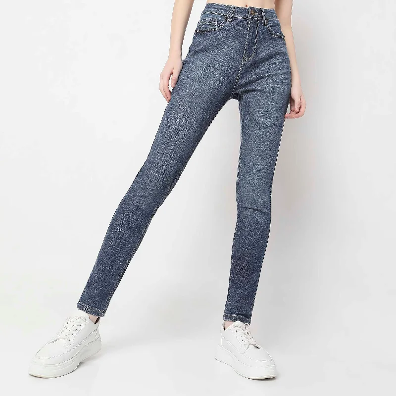 Women's Apparel And Garments Stylish Spring Fashion Skinny Fit High Rise Jeans