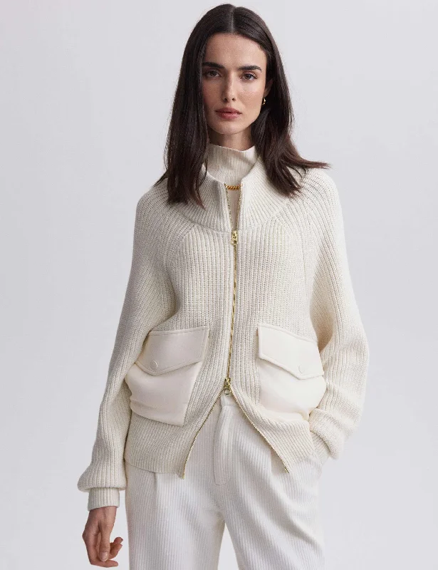 Women's Casual Clothing For Lounging Essentials On Sale Tessa Knit Jacket - Egret
