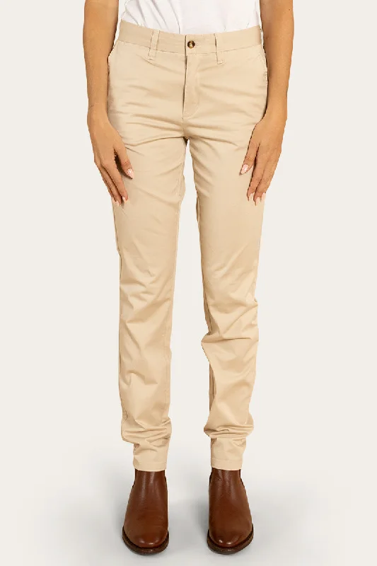 Women's Holiday Clothing Luxe Layering Samford Womens Slim Chino Pant - Bone
