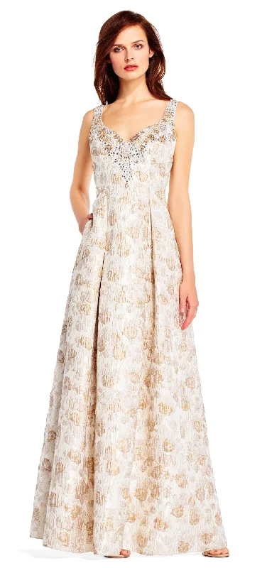 Sustainable Fashion Clothing For Women Don't Miss Out Aidan Mattox - Sleeveless Embellished Jacquard Dress MD1E201398SC