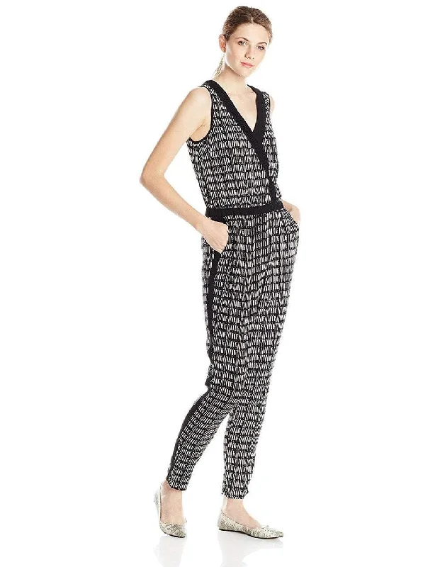 Women's Evening Outfit Best Sellers Adrianna Papell - Sleeveless V-Neck Print Jumpsuit 16PD10320SC