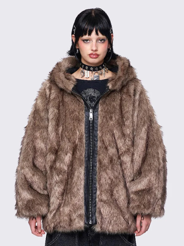 Women's Transitional Garments Playful Elegance Arctik Faux Fur Jacket