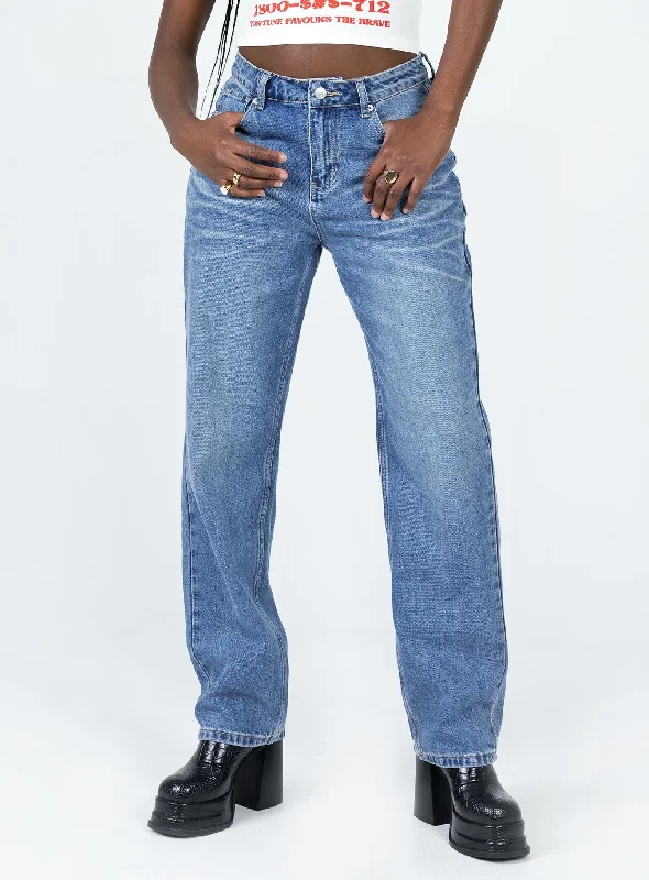 Affordable Luxury Women's Apparel Season Transition Versatile Wear Clearance Mick Mid Wash Low Rise Jean Denim Affordable Luxury Women's Apparel Season Transition Versatile Wear Clearance Mick Mid Wash Low Rise Jean Denim