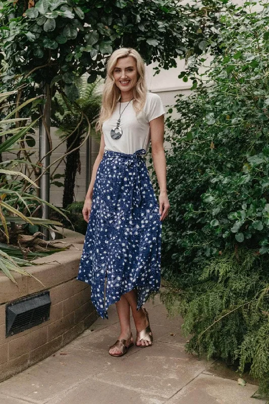 Women's Casual Outfit Summer Deals Saloos Asymmetrical Hem Skirt