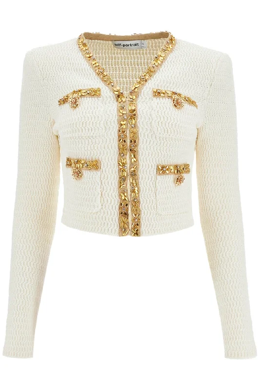 Women's Elegant Apparel Hurry Before It's Gone Self Portrait Lurex Knit Cardigan