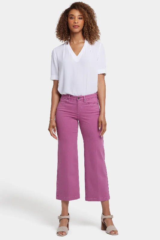 Formal Outfit For Women Break Fashion Norms Teresa Wide Leg Ankle Jeans - Red Violet Formal Outfit For Women Break Fashion Norms Teresa Wide Leg Ankle Jeans - Red Violet