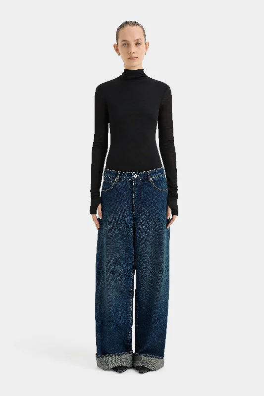 Women's Romantic Outfit Stylish Basics Stella Wide Leg Jean