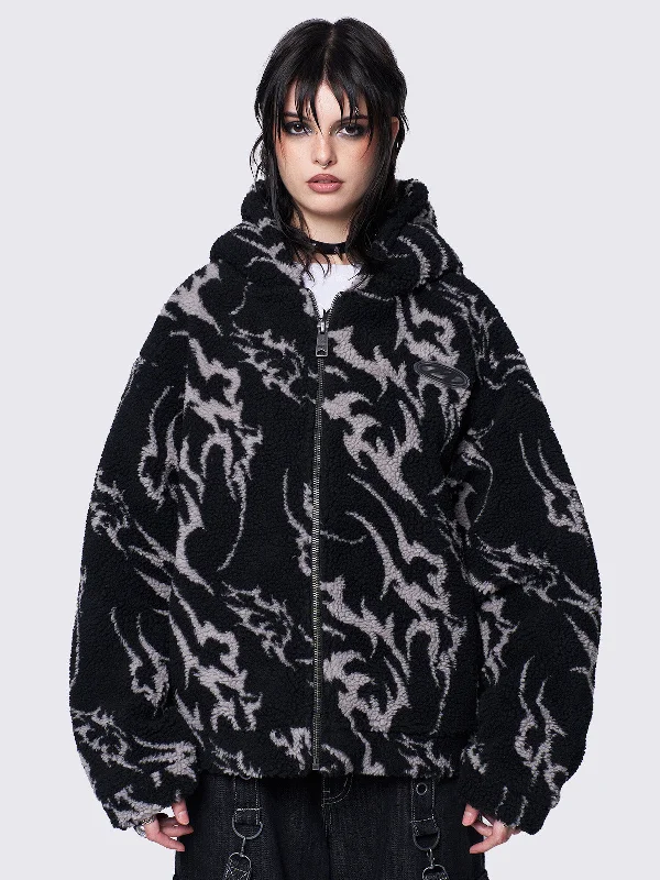 Affordable Women's Clothing Evening Looks Ink Wraith Borg Jacket