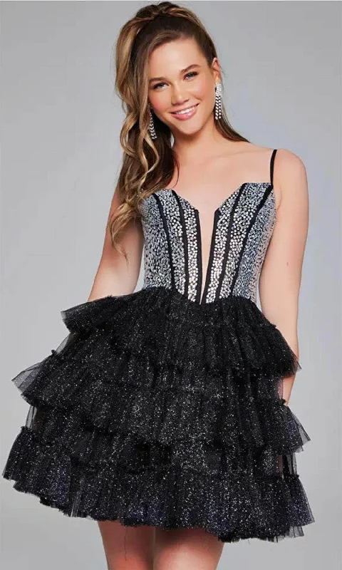 Modern Women's Attire Soft Textures Jovani 42457 - Sleeveless Sequin Cocktail Dress