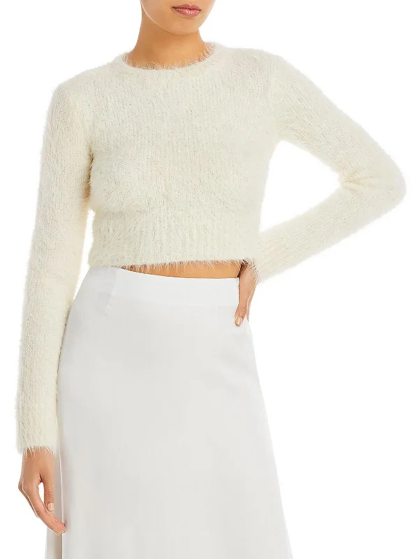 Women's Urban Clothing Exquisite Craftsmanship Womens Alpaca Ribbed Knit Crewneck Sweater Women's Urban Clothing Exquisite Craftsmanship Womens Alpaca Ribbed Knit Crewneck Sweater