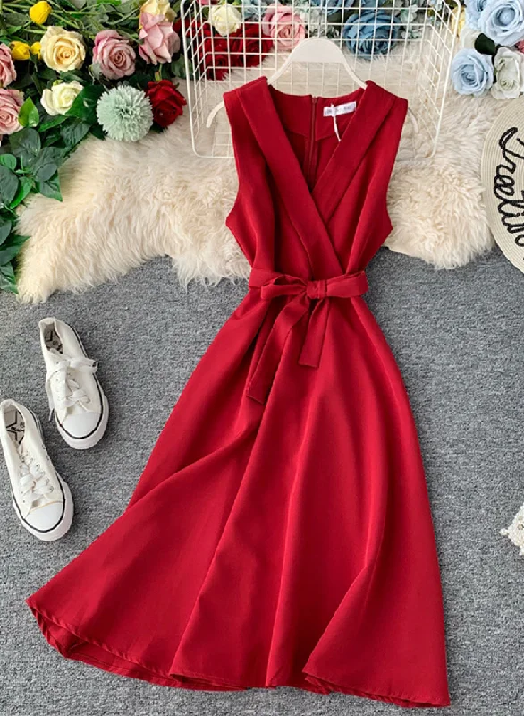 Women's Elegant Evening Outfit Huge Discounts This Week Elegant v neck sleeveless dress women's dress  1228