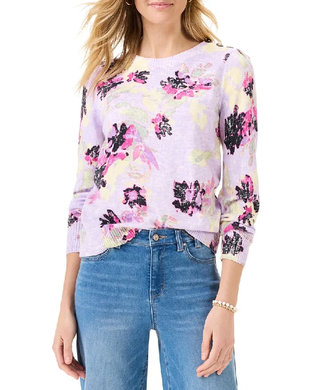 Women's Clothing Apparel New In This Season NIC+ZOE Tossed Florals Cashmere-Blend Sweater Women's Clothing Apparel New In This Season NIC+ZOE Tossed Florals Cashmere-Blend Sweater