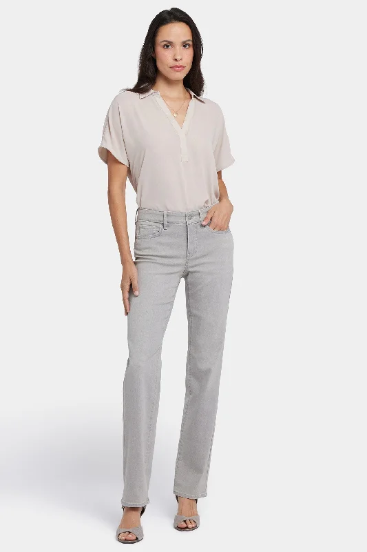 Women's Vacation Clothes Travel Essentials Marilyn Straight Jeans In Long Inseam - Grenada Mist