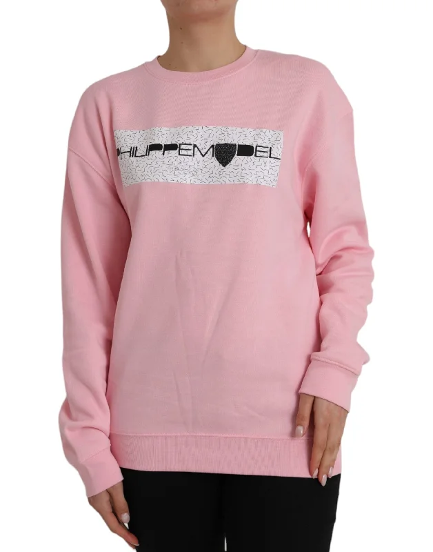 Women's Athletic Outfit Bold Patterns Philippe Model Cotton Logo Print Long Sleeves Pullover Women's Sweater (Pre-Owned) Women's Athletic Outfit Bold Patterns Philippe Model Cotton Logo Print Long Sleeves Pullover Women's Sweater (Pre-Owned)