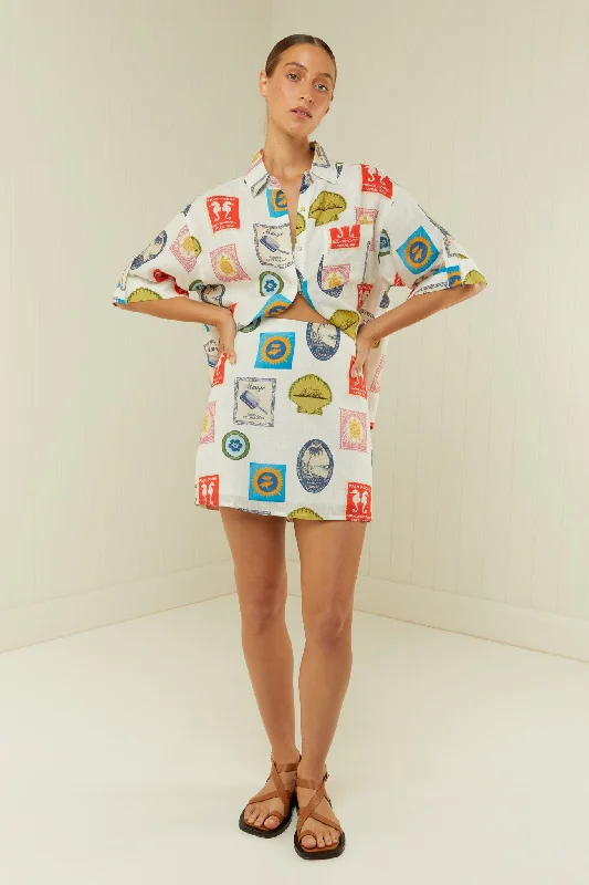 Women's Fashion Clothes Summer Fashion Palm Noosa East Mini Skirt - Holiday Stamp