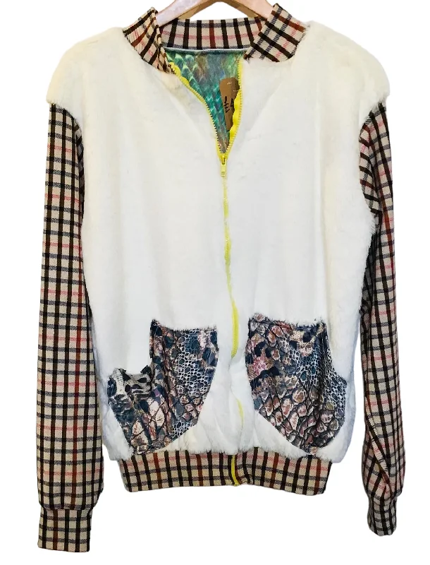 Women's Vacation Attire Elegant Fashion Matsinhe Crafts Handmade Bomber Jacket (Men's Size M) Women's Vacation Attire Elegant Fashion Matsinhe Crafts Handmade Bomber Jacket (Men's Size M)