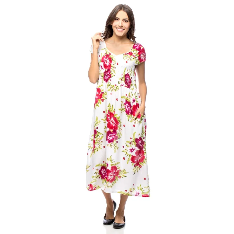 Women's Occasion Wear Clothes Limited Time La Cera Women's Smocked Bodice Sleeveless Sundress