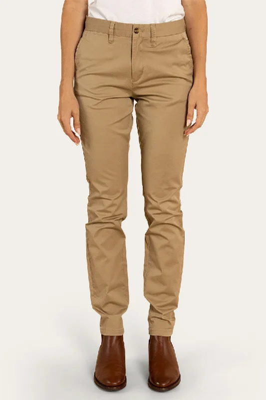 Women's High-End Clothing Refined Simplicity Samford Womens Slim Chino Pant - Clay
