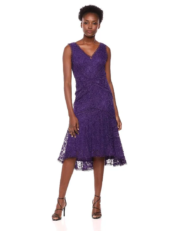 Women's Clothing For Travel From Casual To Classy Taylor - Sleeveless V-Neck Flutter Lace Dress 1144MSC
