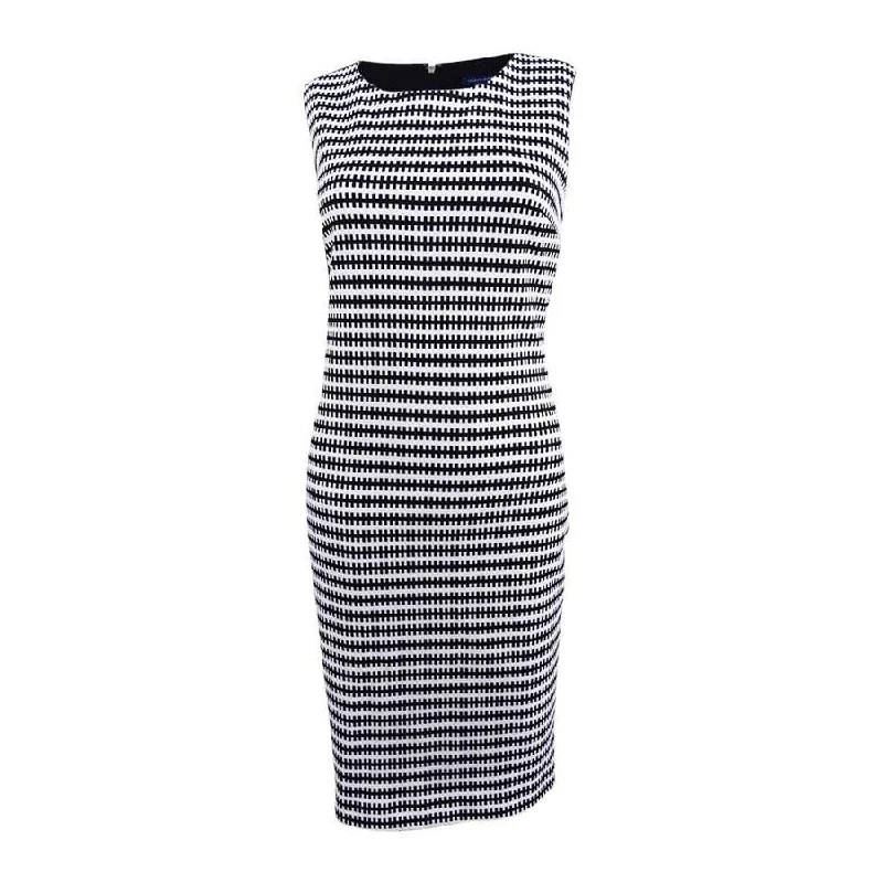 Women's Evening Wear Attire Trend Forward Threads Tommy Hilfiger Women's Sleeveless Knit Sheath Dress