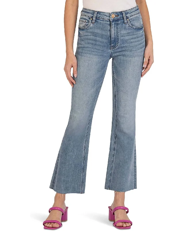 Women's Chic Outerwear Outfit Discounts On Casual Weekend Styles Kelsey High Rise Fab Ab Ankle Flare Jeans In Comprehensive Wash Women's Chic Outerwear Outfit Discounts On Casual Weekend Styles Kelsey High Rise Fab Ab Ankle Flare Jeans In Comprehensive Wash