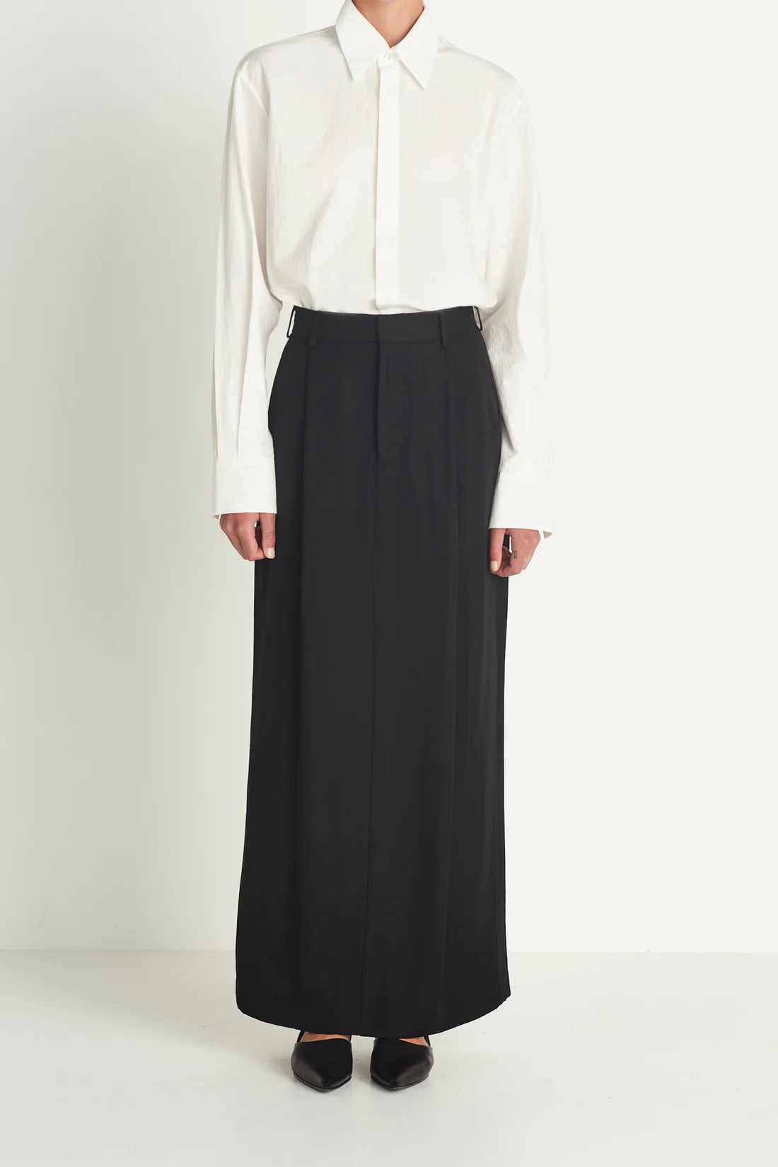 Women's Seasonal Clothing Top Brand Discounts Rory William Docherty Pleated Peg Skirt - Black Women's Seasonal Clothing Top Brand Discounts Rory William Docherty Pleated Peg Skirt - Black