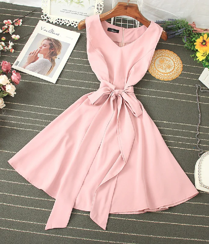 Casual Attire For Women New Season Fashion Preview Simple v neck sleeveless dress summer dress  1200