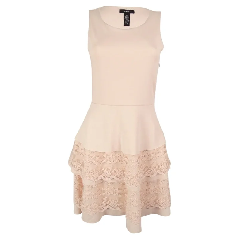 Women's Comfy Attire For Lounging Chic Style, Always In Vogue Alfani Women's Sleeveless Lace Trim Dress