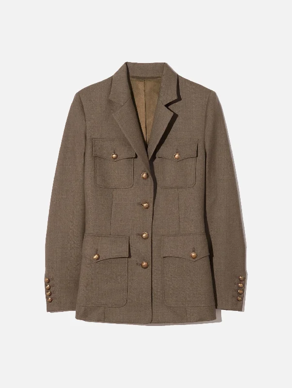 Women's Comfortable Clothes For Weekends Fashionista Favorites Nelson Wool Jacket in Taupe Grey Women's Comfortable Clothes For Weekends Fashionista Favorites Nelson Wool Jacket in Taupe Grey